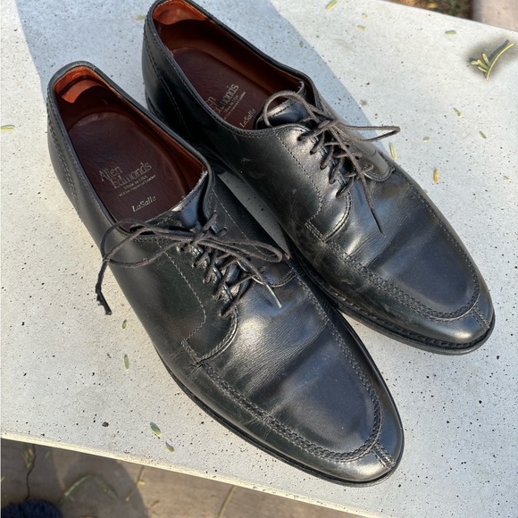 Allen Edmonds Shoes Mens 11 B LaSalle Black Leather Classic Derby Dress Casual main image 5